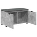 Bancă pentru hol cu pernă cu raft Gri Beton 80 x 38 x 46 cm - WALTI WALTI