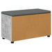Bancă pentru hol cu pernă cu raft Gri Beton 80 x 38 x 46 cm - WALTI WALTI