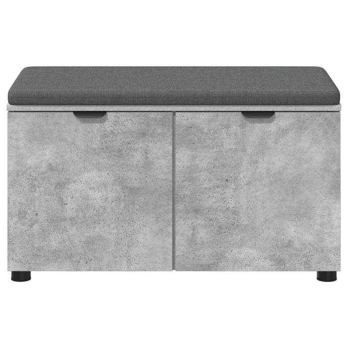 Bancă pentru hol cu pernă cu raft Gri Beton 80 x 38 x 46 cm - WALTI WALTI
