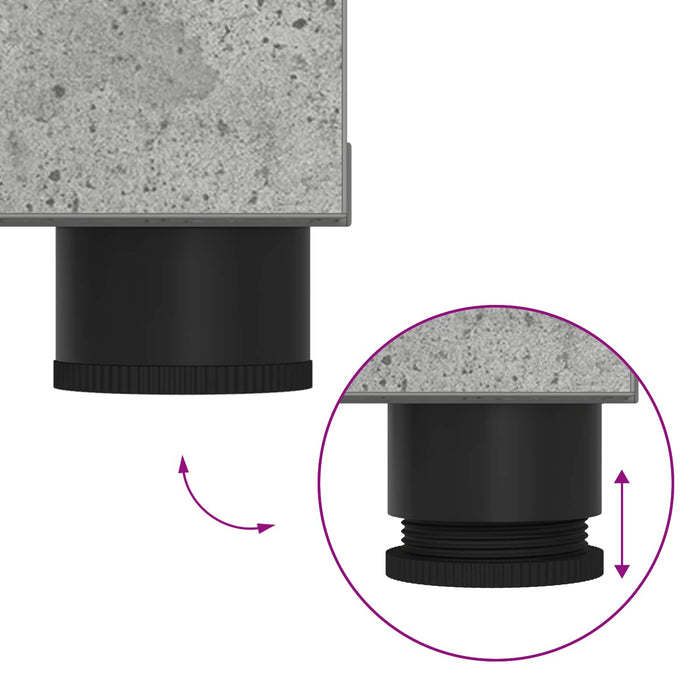 Bancă pentru hol cu pernă cu raft Gri Beton 80 x 38 x 46 cm - WALTI WALTI