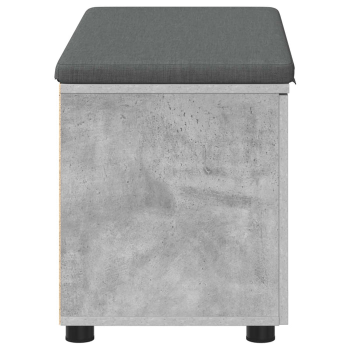 Bancă pentru hol cu pernă cu raft Gri Beton 80 x 38 x 46 cm - WALTI WALTI