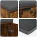 Bancă pentru hol cu pernă cu raft Stejar Afumat 80 x 38 x 46 cm - WALTI WALTI