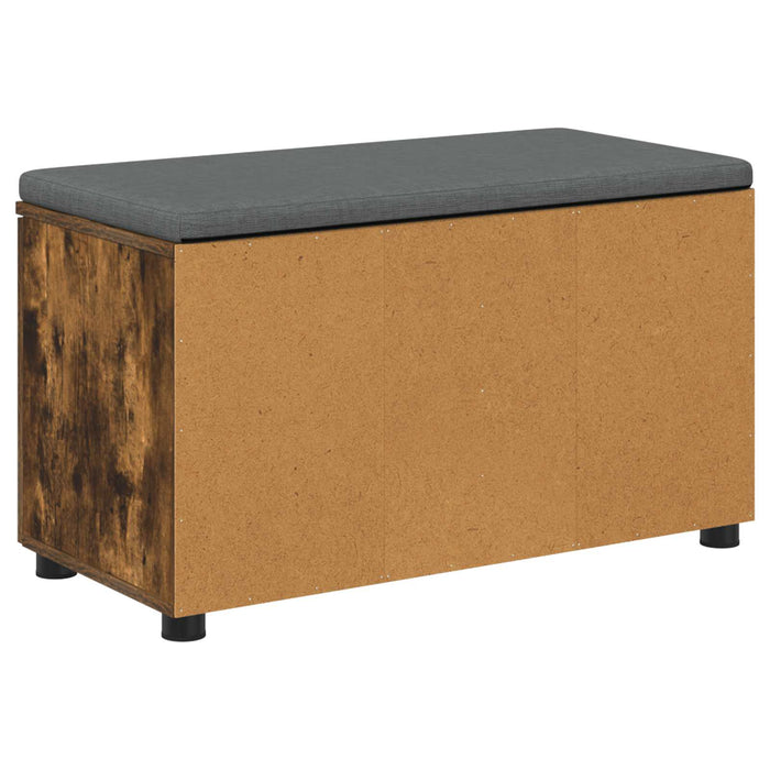 Bancă pentru hol cu pernă cu raft Stejar Afumat 80 x 38 x 46 cm - WALTI WALTI