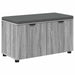 Bancă pentru hol cu pernă cu raft Sonoma gri 80 x 38 x 46 cm - WALTI WALTI