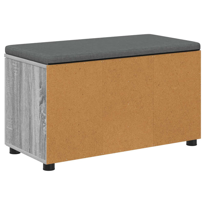 Bancă pentru hol cu pernă cu raft Sonoma gri 80 x 38 x 46 cm - WALTI WALTI