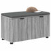 Bancă pentru hol cu pernă cu raft Sonoma gri 80 x 38 x 46 cm - WALTI WALTI
