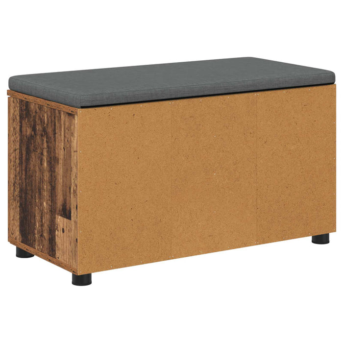 Bancă pentru hol cu pernă cu raft Lemn vechi 80 x 38 x 46 cm - WALTI WALTI