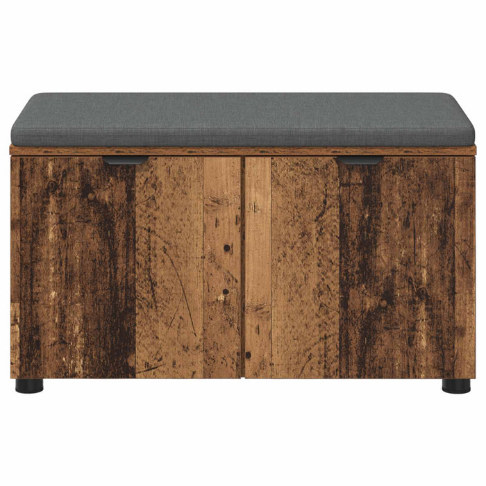 Bancă pentru hol cu pernă cu raft Lemn vechi 80 x 38 x 46 cm - WALTI WALTI
