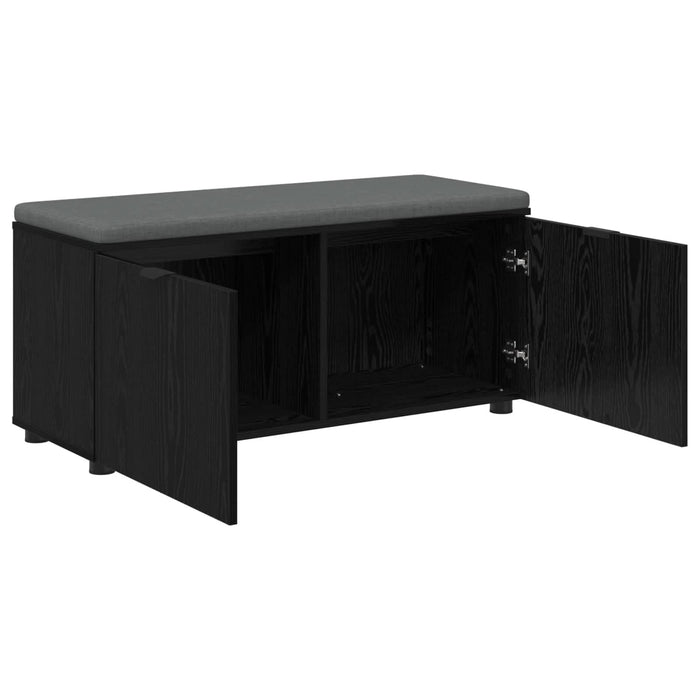 Bancă pentru hol cu pernă cu raft Stejar Negru 100 x 38 x 46 cm - WALTI WALTI