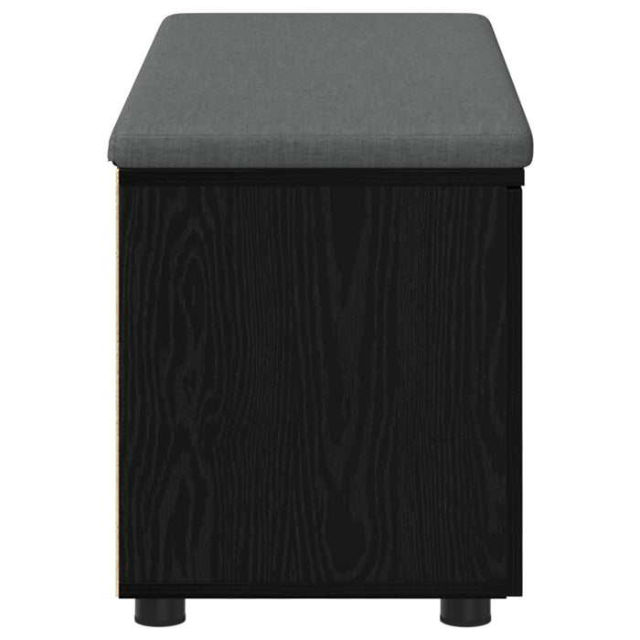 Bancă pentru hol cu pernă cu raft Stejar Negru 100 x 38 x 46 cm - WALTI WALTI