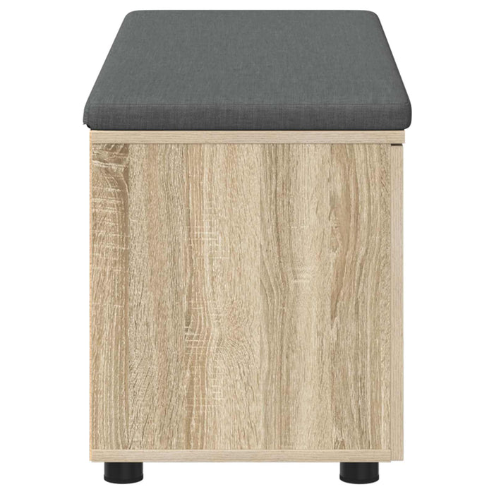 Bancă pentru hol cu pernă cu ușă Stejar Sonoma 100 x 38 x 46 cm WALTI