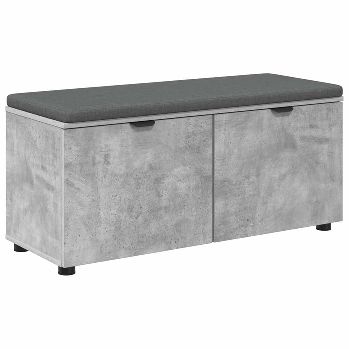 Bancă pentru hol cu pernă cu raft Gri Beton 100 x 38 x 46 cm - WALTI WALTI