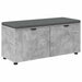 Bancă pentru hol cu pernă cu raft Gri Beton 100 x 38 x 46 cm - WALTI WALTI