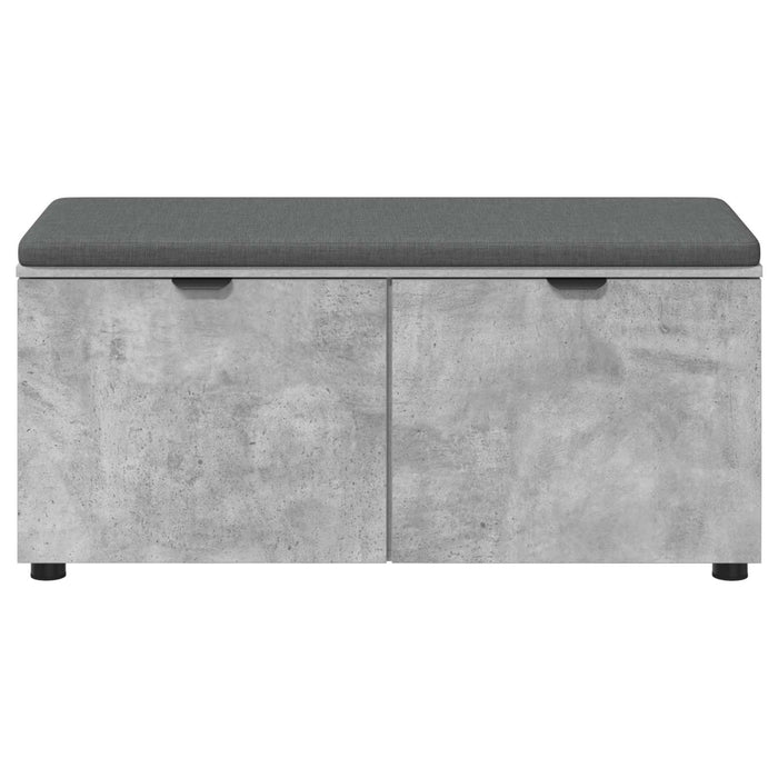 Bancă pentru hol cu pernă cu raft Gri Beton 100 x 38 x 46 cm - WALTI WALTI