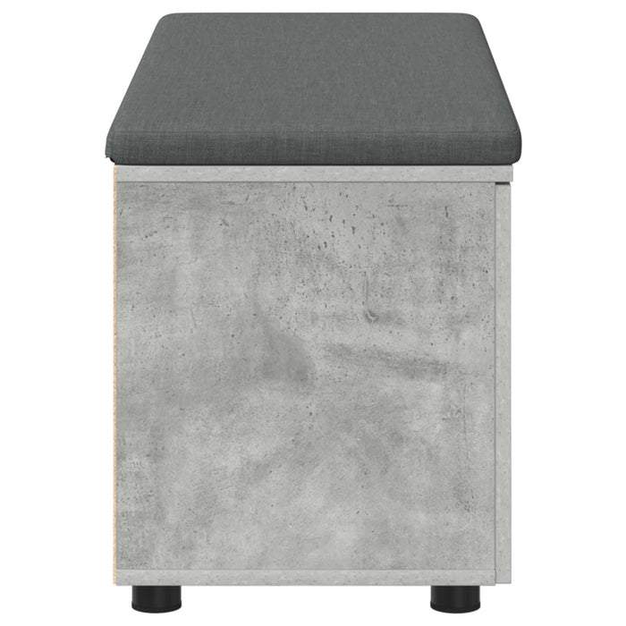 Bancă pentru hol cu pernă cu raft Gri Beton 100 x 38 x 46 cm - WALTI WALTI