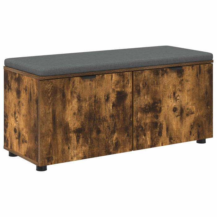 Bancă pentru hol cu pernă cu ușă Stejar Afumat 100 x 38 x 46 cm - WALTI WALTI