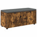 Bancă pentru hol cu pernă cu ușă Stejar Afumat 100 x 38 x 46 cm - WALTI WALTI