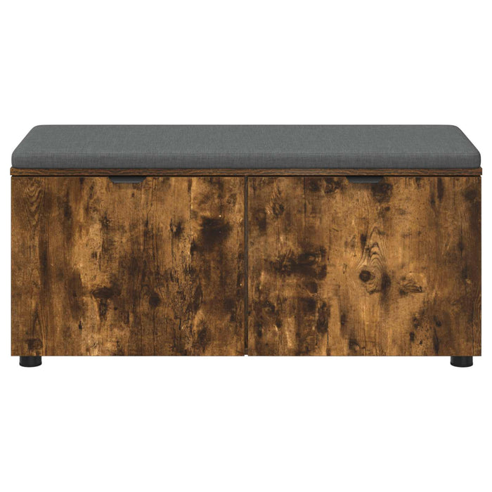 Bancă pentru hol cu pernă cu ușă Stejar Afumat 100 x 38 x 46 cm - WALTI WALTI