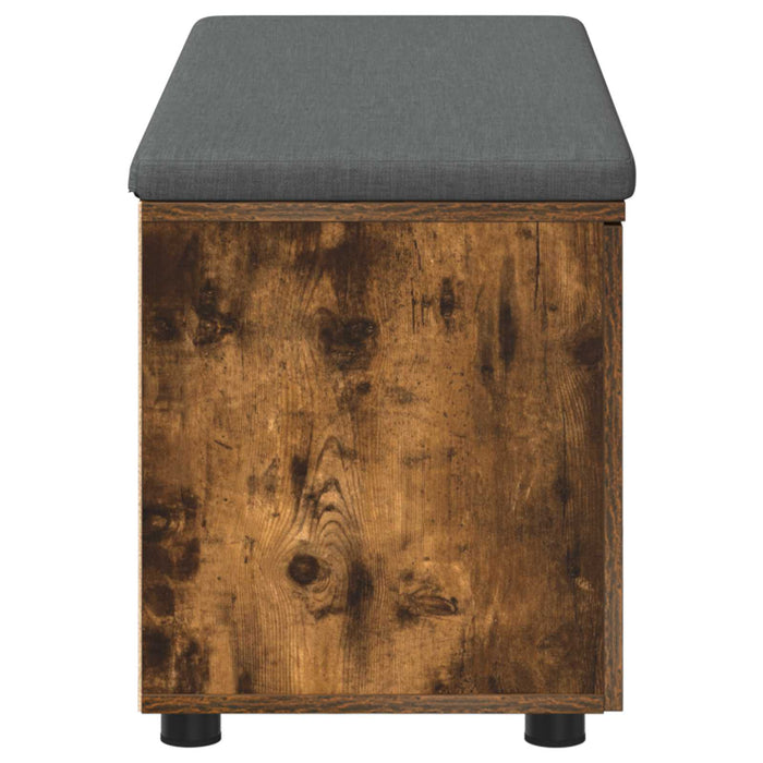 Bancă pentru hol cu pernă cu ușă Stejar Afumat 100 x 38 x 46 cm - WALTI WALTI