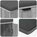 Bancă pentru hol cu pernă cu raft Sonoma gri 100 x 38 x 46 cm - WALTI WALTI