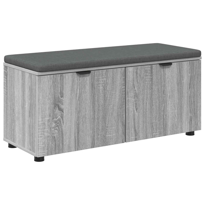 Bancă pentru hol cu pernă cu raft Sonoma gri 100 x 38 x 46 cm - WALTI WALTI
