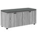 Bancă pentru hol cu pernă cu raft Sonoma gri 100 x 38 x 46 cm - WALTI WALTI
