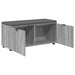 Bancă pentru hol cu pernă cu raft Sonoma gri 100 x 38 x 46 cm - WALTI WALTI