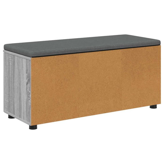 Bancă pentru hol cu pernă cu raft Sonoma gri 100 x 38 x 46 cm - WALTI WALTI