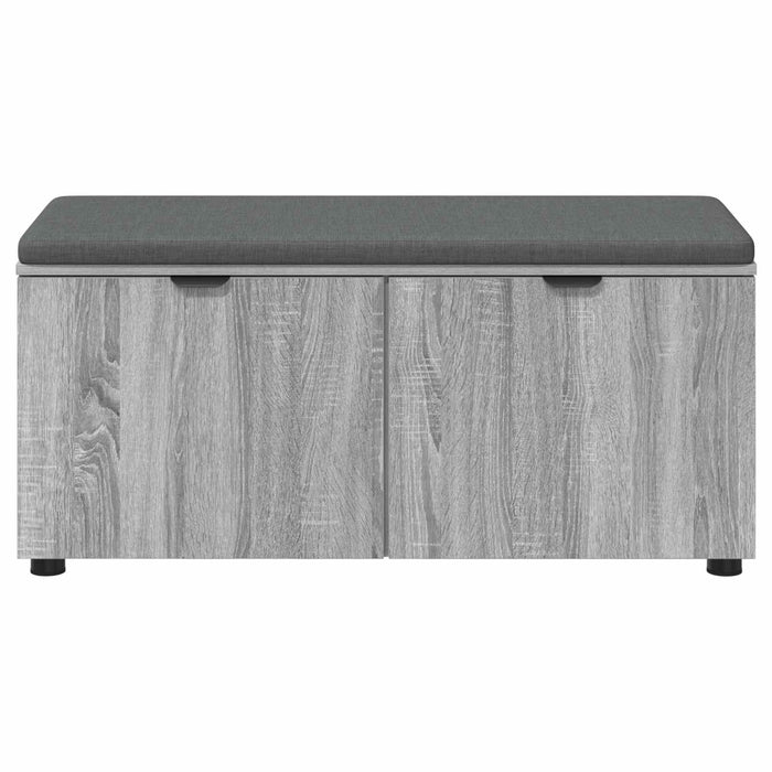 Bancă pentru hol cu pernă cu raft Sonoma gri 100 x 38 x 46 cm - WALTI WALTI