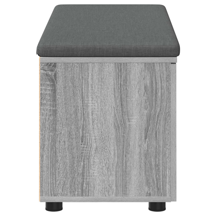 Bancă pentru hol cu pernă cu raft Sonoma gri 100 x 38 x 46 cm - WALTI WALTI