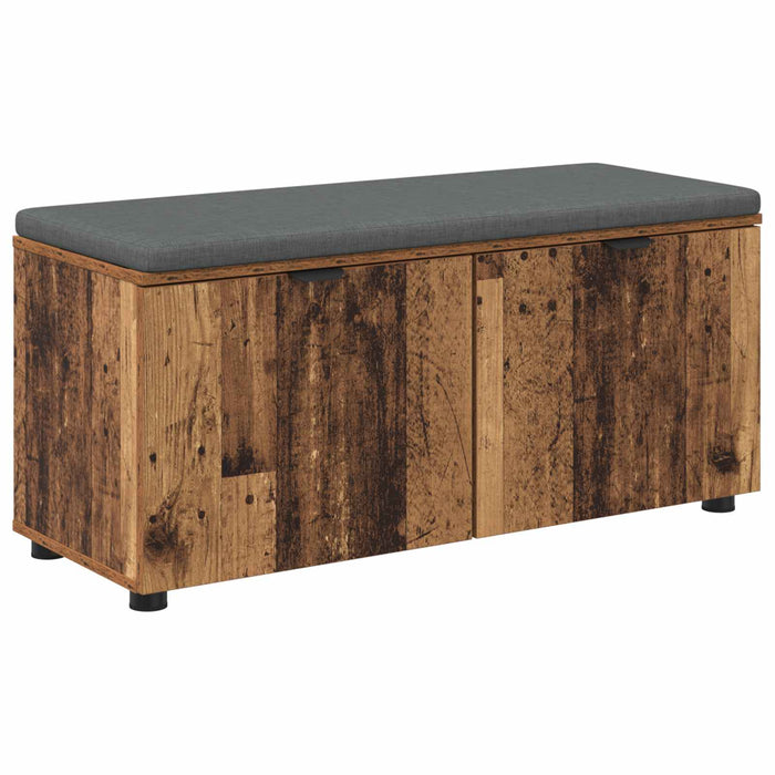Bancă pentru hol cu pernă cu raft Lemn vechi 100 x 38 x 46 cm - WALTI WALTI