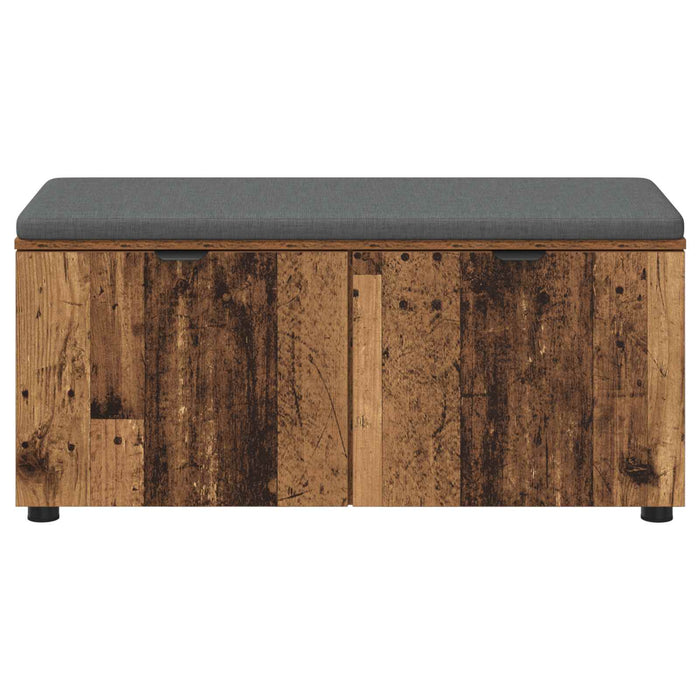 Bancă pentru hol cu pernă cu raft Lemn vechi 100 x 38 x 46 cm - WALTI WALTI