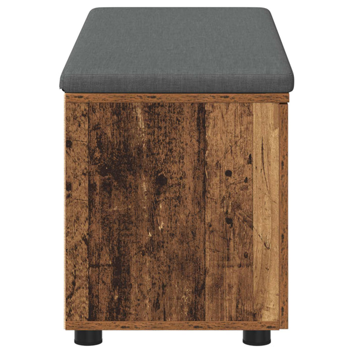 Bancă pentru hol cu pernă cu raft Lemn vechi 100 x 38 x 46 cm - WALTI WALTI