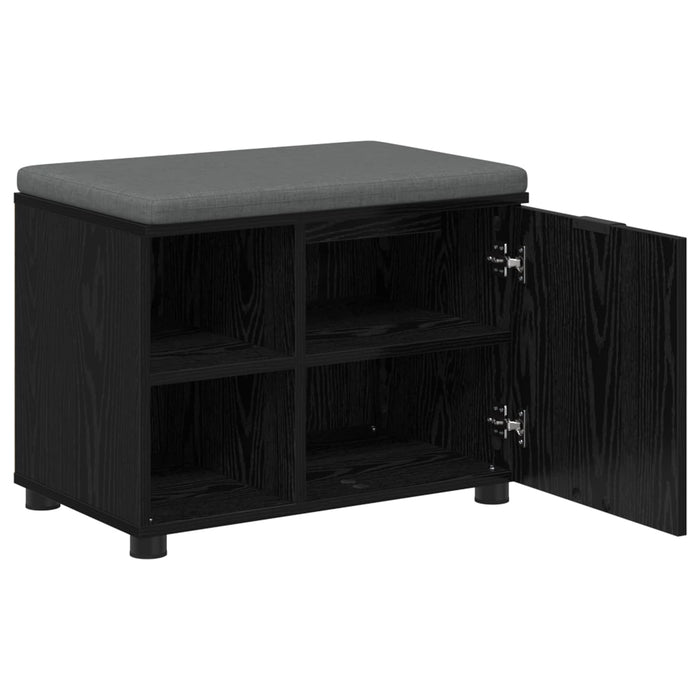 Bancă pentru hol cu pernă cu raft Stejar Negru 60 x 38 x 46 cm - WALTI WALTI