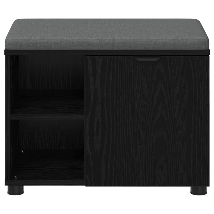 Bancă pentru hol cu pernă cu raft Stejar Negru 60 x 38 x 46 cm - WALTI WALTI