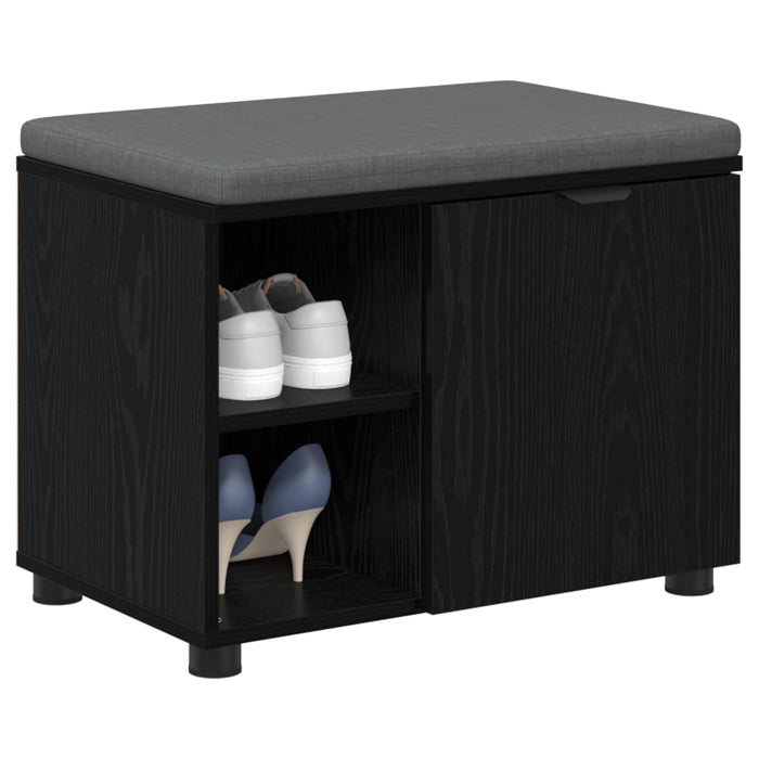 Bancă pentru hol cu pernă cu raft Stejar Negru 60 x 38 x 46 cm - WALTI WALTI