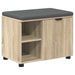 Bancă pentru hol cu pernă cu raft Stejar Sonoma 60 x 38 x 46 cm - WALTI WALTI