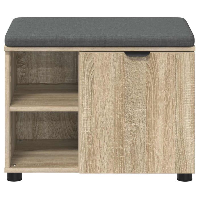 Bancă pentru hol cu pernă cu raft Stejar Sonoma 60 x 38 x 46 cm - WALTI WALTI