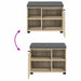 Bancă pentru hol cu pernă cu raft Stejar Sonoma 60 x 38 x 46 cm - WALTI WALTI
