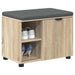 Bancă pentru hol cu pernă cu raft Stejar Sonoma 60 x 38 x 46 cm - WALTI WALTI