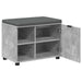 Bancă pentru hol cu pernă cu raft Gri Beton 60 x 38 x 46 cm - WALTI WALTI