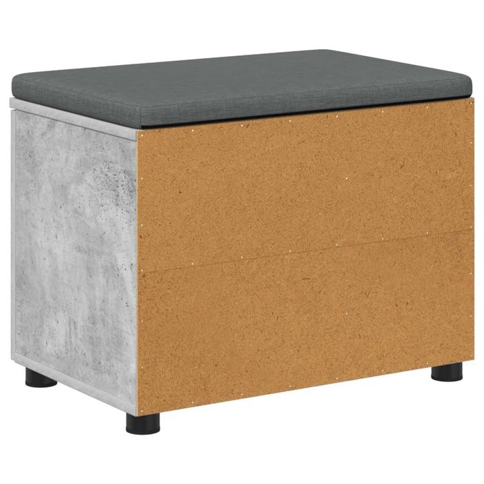 Bancă pentru hol cu pernă cu raft Gri Beton 60 x 38 x 46 cm - WALTI WALTI