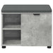 Bancă pentru hol cu pernă cu raft Gri Beton 60 x 38 x 46 cm - WALTI WALTI