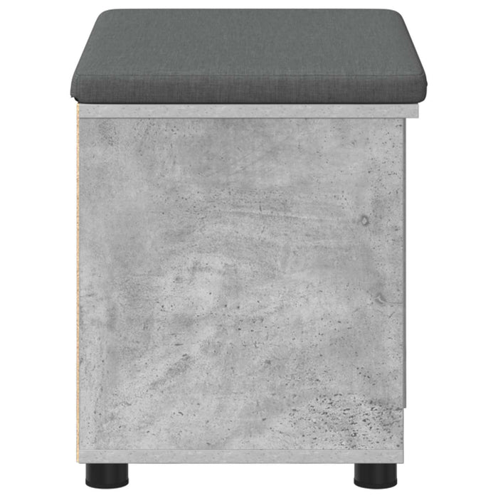 Bancă pentru hol cu pernă cu raft Gri Beton 60 x 38 x 46 cm - WALTI WALTI