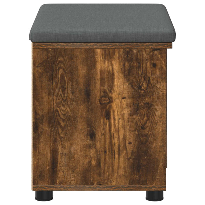 Bancă pentru hol cu pernă cu raft Stejar Afumat 60 x 38 x 46 cm - WALTI WALTI