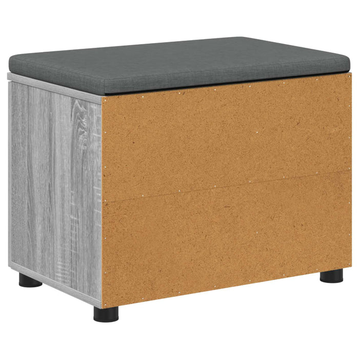 Bancă pentru hol cu pernă cu raft Sonoma gri 60 x 38 x 46 cm - WALTI WALTI