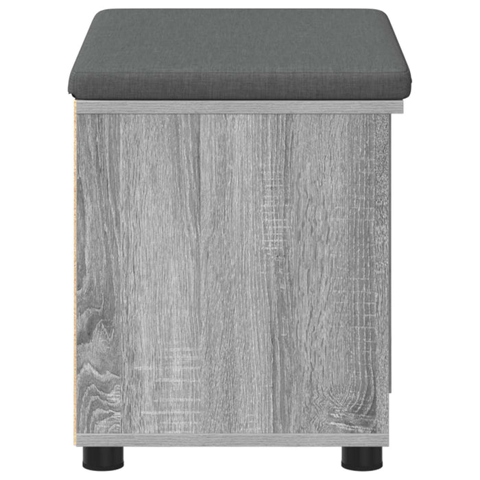Bancă pentru hol cu pernă cu raft Sonoma gri 60 x 38 x 46 cm - WALTI WALTI