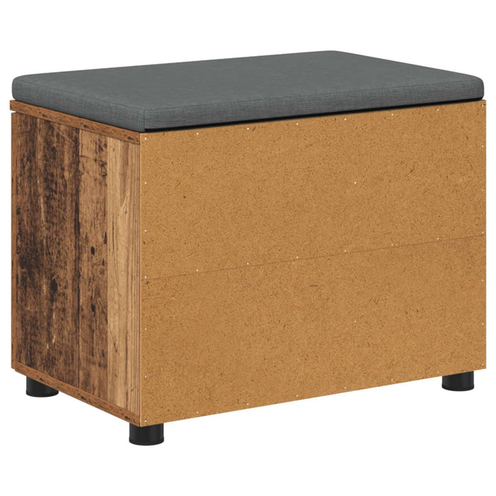 Bancă pentru hol cu pernă cu raft Lemn vechi 60 x 38 x 46 cm - WALTI WALTI