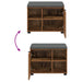 Bancă pentru hol cu pernă cu raft Lemn vechi 60 x 38 x 46 cm - WALTI WALTI