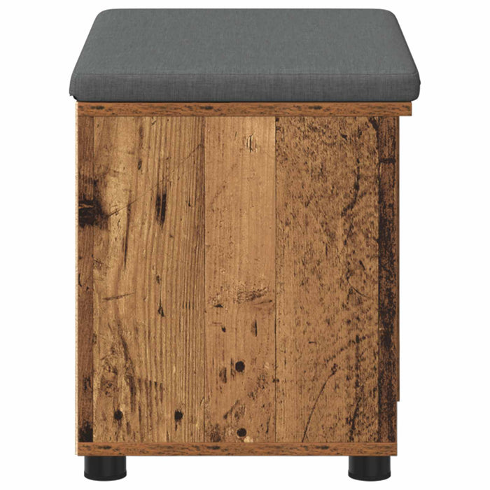 Bancă pentru hol cu pernă cu raft Lemn vechi 60 x 38 x 46 cm - WALTI WALTI
